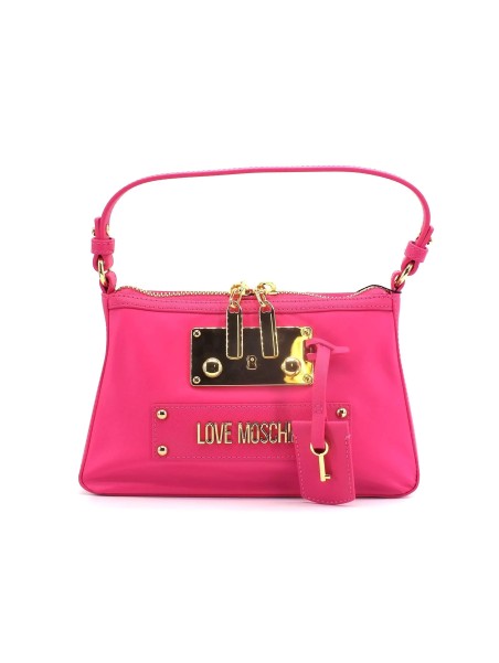 LOVE MOSCHINO BORSA NYLON + PU FUXIA