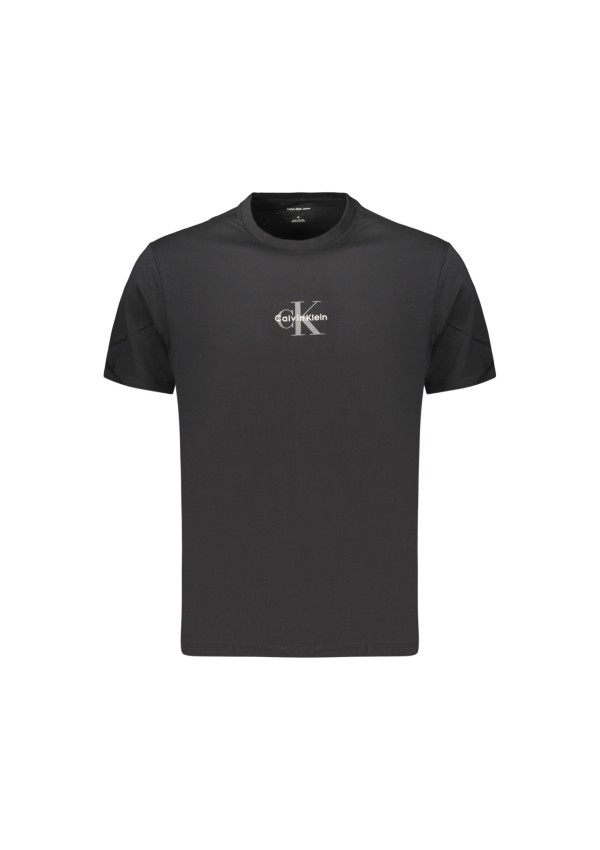 CALVIN KLEIN T-SHIRT MICRO MONOLOGO MANICHE CORTE SCOLLO ROTONDO